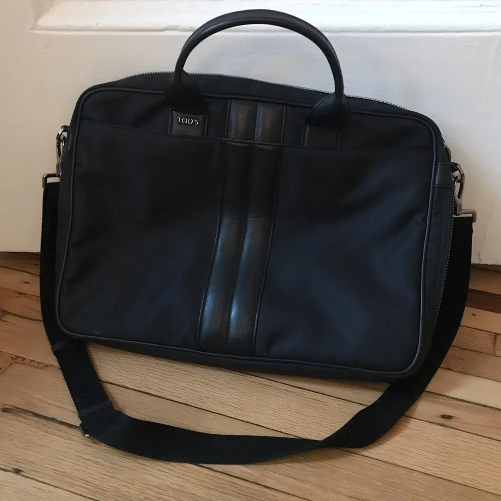 TOD’S Soft Leather Trim Work Bag
